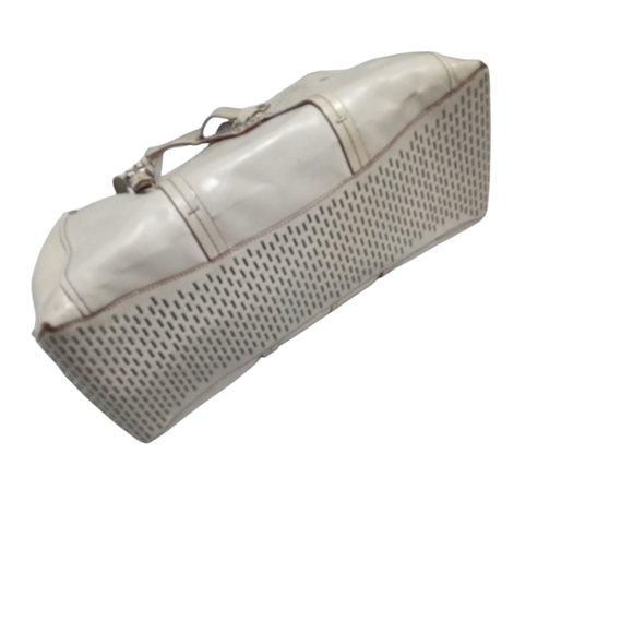 Olivia Harris Zip Closure Gun Metal Detail Satchel Handbag - Picture 6 of 12